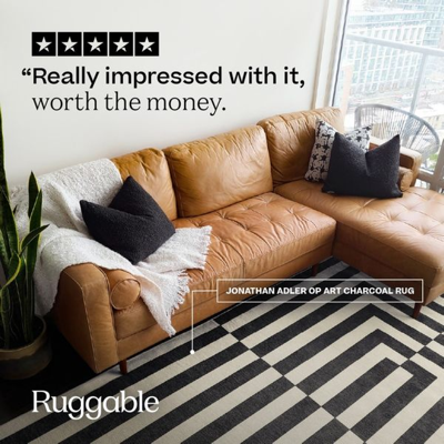rating testimonial ad template — Ruggable