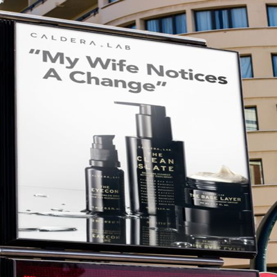 trust testimonial ad template — Caldera + Lab