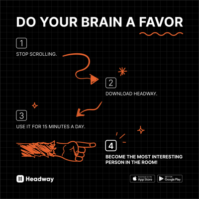 organic style social ad template — Headway
