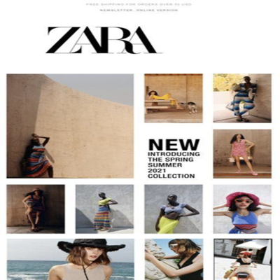 editorial collage ad template — Zara
