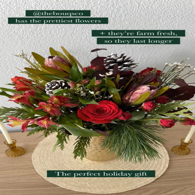 festive holiday ad template — The Bouqs Company