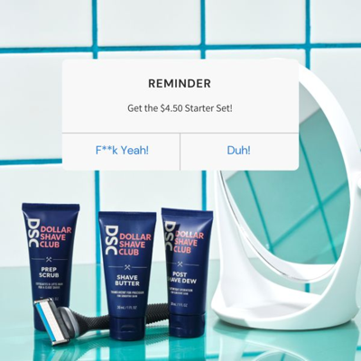 coupon offer ad template — Dollar Shave Club