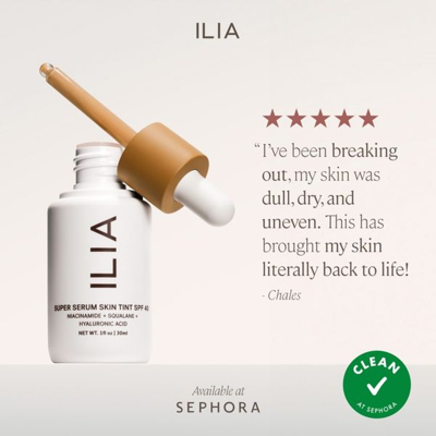 social proof testimonial ad template — ILIA Beauty