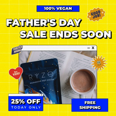 flash sale offer ad template — Ryze Superfoods