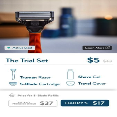 product line product suite ad template — Harry's