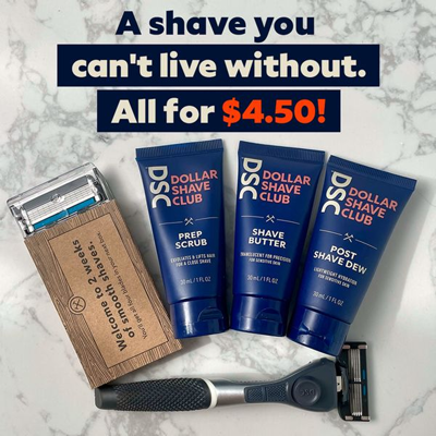 flash sale offer ad template — Dollar Shave Club
