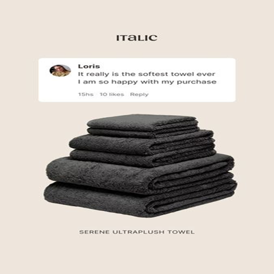 review testimonial ad template — Italic