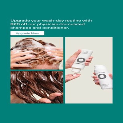 lifestyle collage ad template — Nutrafol