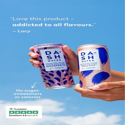 rating testimonial ad template — Dash Water