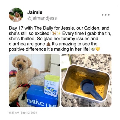 feedback testimonial ad template — Native Pet