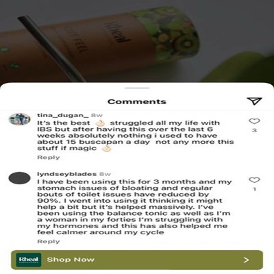 endorsement testimonial ad template — Rheal