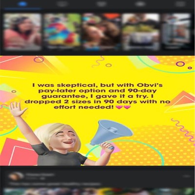 rating testimonial ad template — Obvi